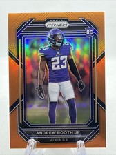 2022 Prizm Andrew Booth Jr Orange Prizm /249 Rookie 232/249 RC Vikings