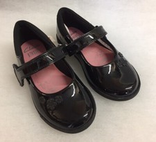 Clarks NibblesSal Inf Girls Black Patent School Shoes Uk 7F Was 34 Now 26 