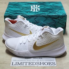 kyrie 3s white and gold