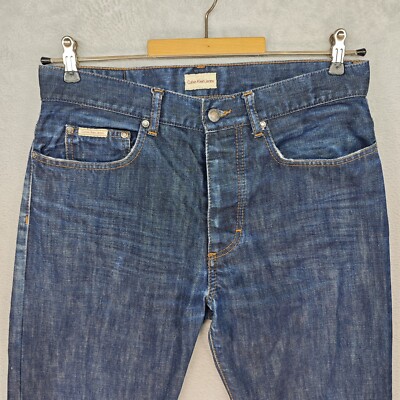 Calvin klein Jeans Herren Hose Gr. W31 Blau Gerade Beim 100% Baumwolle  