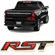 RST Emblem Badge for 2019-24 Silverado, 19-20 Tahoe Suburban 84319995 Black Red