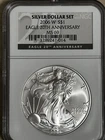 2006 W BURNISHED $1 AMERICAN EAGLE “20TH ANNIVERSARY” NGC MS 69 1 OZ SILVER
