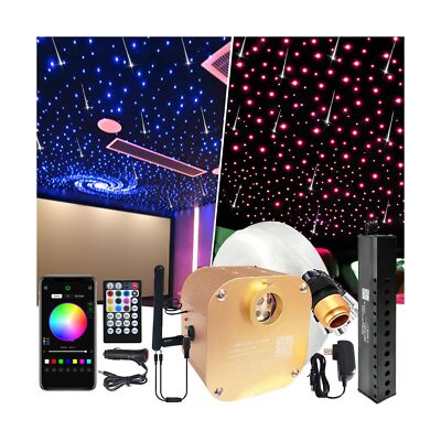 Starlight Headliner Kit, Twinkle 16W Fibre Optic Lights Star Ceiling Light, R...