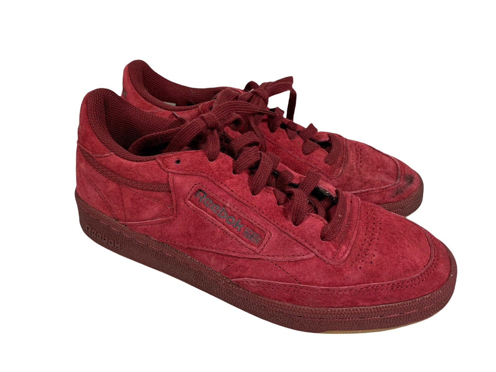 Reebok X Kendrick Lamar Club C 85 TG Burgundy Dark Red BD1884 Sneakers Sz  5.5 | eBay