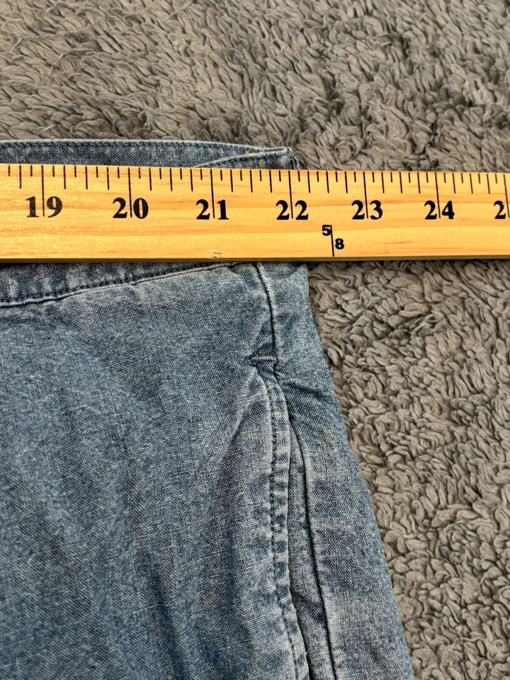 Pantalones Cortos Denim IZOD De Colección Y2K Para Hombres 44 Plisados Lavado Ligero Años 90 Ropa de Calle Foto 3 de 4