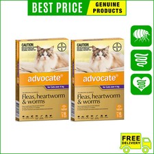 ADVOCATE PURPLE Pack for Cats Over 4 Kg 12 Pipettes HeartWorm Flea Treatment