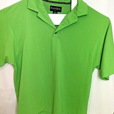 FootJoy Mens Golf Polo Shirt Large Green Performance Stretch Classic