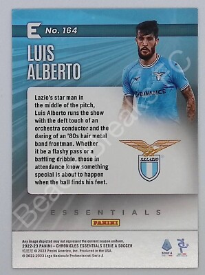 Luis Alberto LAZIO 2022-23 Panini Chronicles Essentials Astro | eBay