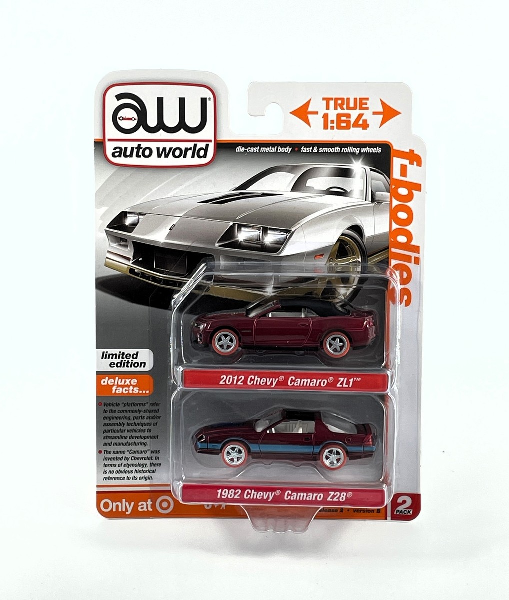AW Auto World Diecast Cars 1 64 2012 Camaro ZL1 1982 Camaro Z28