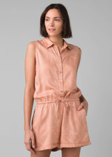 NEW prAna APPLE BLOSSOM LEAVES WEEKEND ESCAPE ROMPER SZ XS EXTRA SMALL