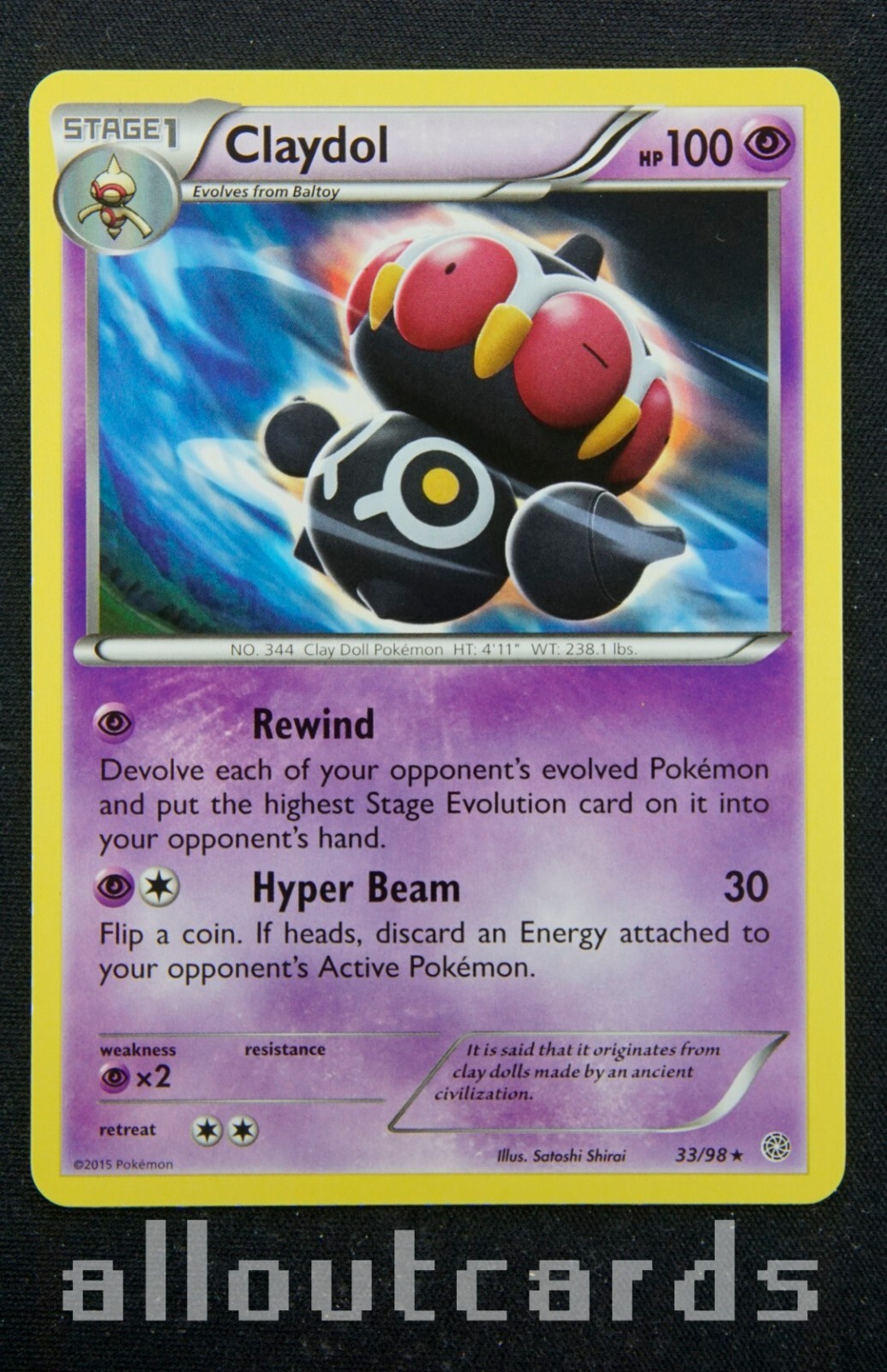 2015 Pokémon Ancient Origins Claydol 33/98 NM/M
