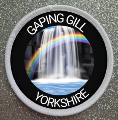 3'' Gaping Gill Wasserfall Yorkshire Eisen/Aufnähen Sublimation Patch Abzeichen