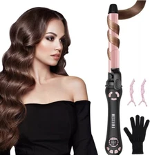 MESCOMB HH03-AU01 Rotating Curling Iron - 1 Inch Automatic Curling Iron for All
