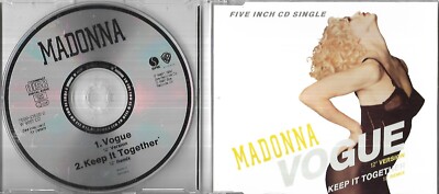 CD SINGLE 2 TITEL MADONNA VOGUE ET KEEP IT TOGETHER 1990 Sire - W9851 CD