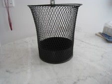 Vintage Industrial Wire & Steel Nemco Waste Paper Basket Trash Can 14"