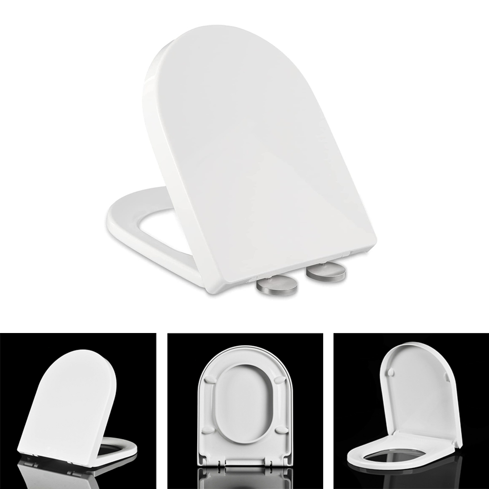 Luxury Toilet Seat WC Heavy Duty White Soft Close Slow Top Quick