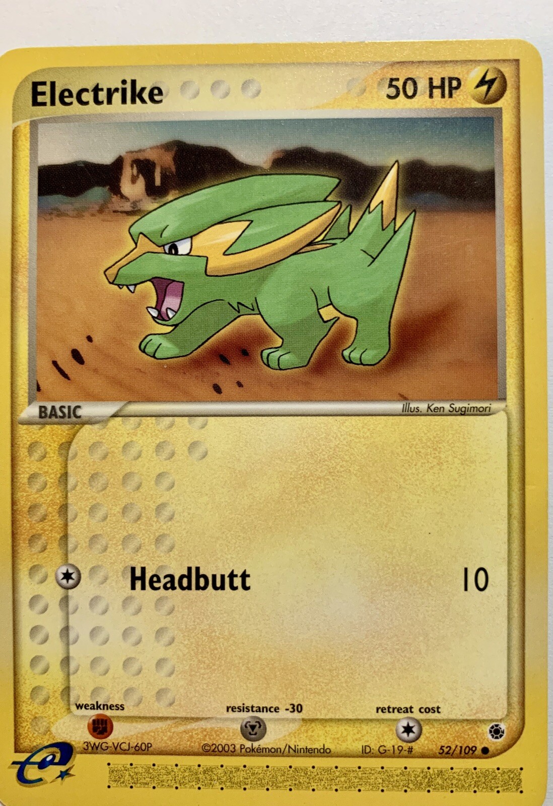 ELECTRIKE 52/109 Ruby Sapphire Set - Vintage Pokemon e-Card Series 2003 ...