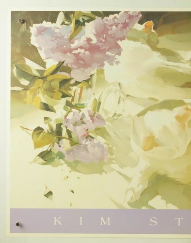 KIM STARR white cats with flowers, beautiful high quality art poster print 30x23 - Picture 3 of 9