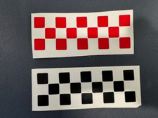 OLD SCHOOL 2 SHEETS CHECKERED DECALS BMX FRAME NUMBER PLATE BIKE CHECK BK BLUE
