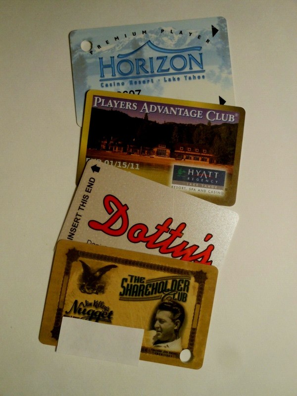 4 CASINO PLAYERS SLOT CARDS HORIZON HYATT DOTTY'S JIM KELLEY'S NUGGET LAKE TAHOE