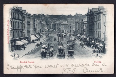 1903 GEBRAUCHTE POSTKARTE VON PATRICK STREET CORK