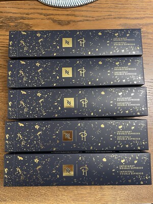 NIB Nespresso Vertuo Limited Edition INFINIMENT DOUBLE ESPRESSO 5 Sleeves 50 Pod