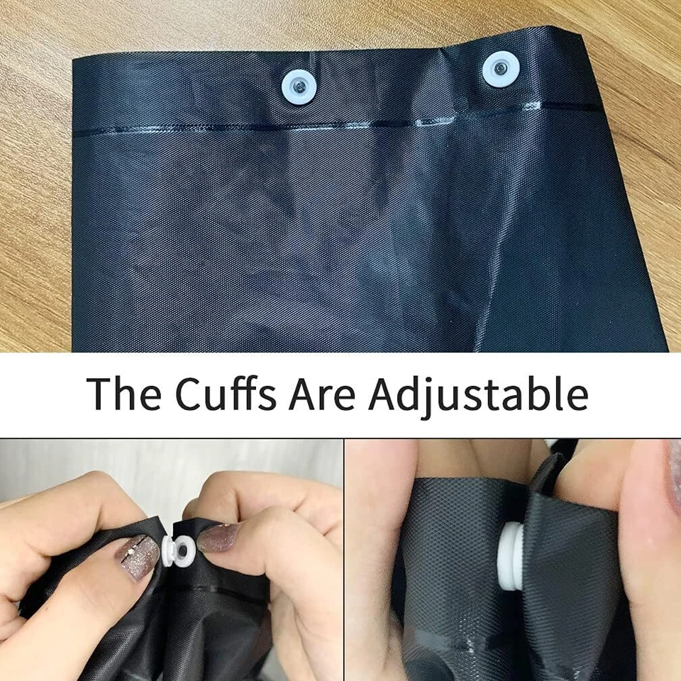 2 Ponchos Impermeables Para La Lluvia Hombre Mujer Con Capucha Negro Impermeables Foto 3 de 4