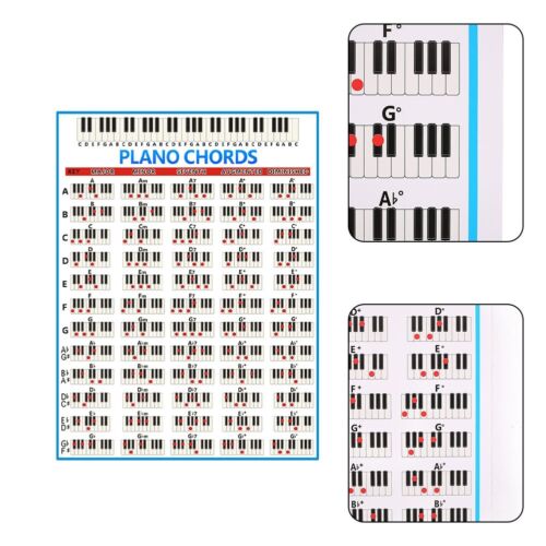 Large Size Piano Chord Sticker Poster Perfect for Home or Classroom Use - Afbeelding 1 van 24