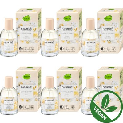 6 x 50 ml | alverde NATURKOSMETIK Glücksmoment Eau de Parfum naturduft Vegan