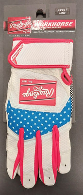 NEW! Rawlings Workhorse Baseball/Softball USA Royal Batting Gloves Youth/Adult
