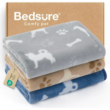 1 Pack 3 Pet Blankets Super Soft Fluffy Premium Fleece Flannel Portable Throw Do