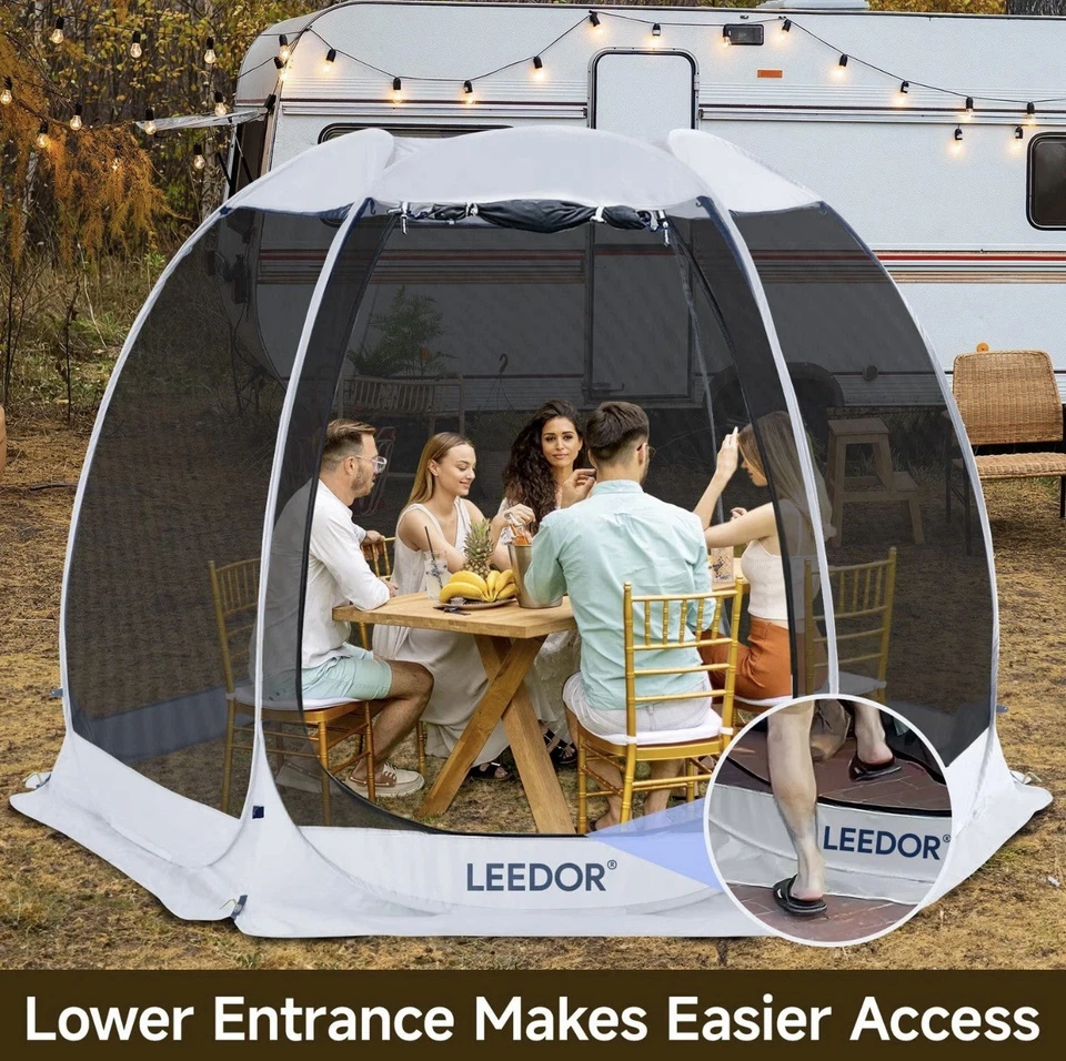 Nuevo Leedor 10x10 Pop Up Pantalla Casa, 4-6 Personas Exterior Gazebo Fácil Insta Foto 2 de 4