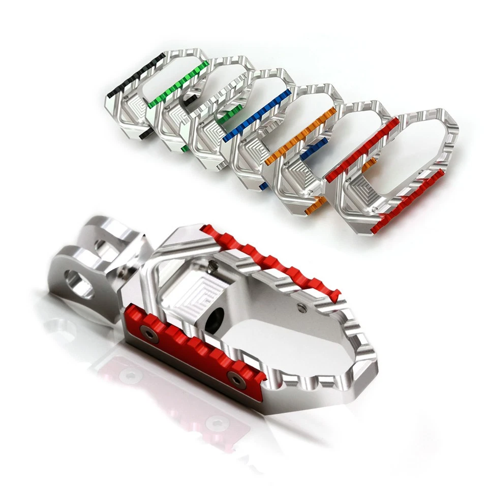 TRC Passenger Rear Silver Wide Touring Foot Pegs For Honda CBR929RR 2000-2001 - Imagem 2 de 4