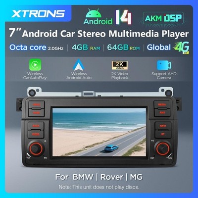 Android 14 Autoradio für BMW E46 3er 318d 320i 330i GPS Navi 8-Kern 64GB CarPlay