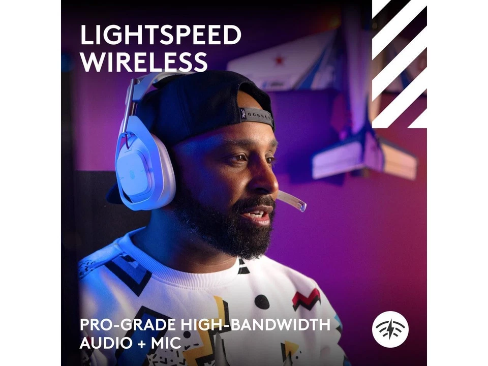 Logitech A50 Circumaural Wireless Gaming Headset w/ Mic - White - Image 4 of 4