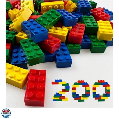 200 Piece Classic Building Bricks, 2x4 Bulk Bricks STEM Creative Building Toy...