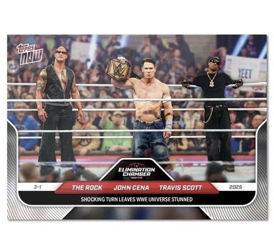 2025 Topps Now WWE - John Cena, The Rock, Travis Scott #27