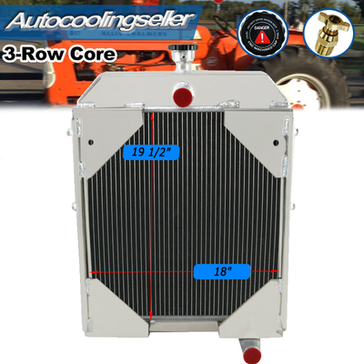 #ad #ad #70229702 3ROW ALUMINUM TRACTOR RADIATOR FIT AGCO ALLIS CHALMERS D17 GAS LP 52MM $279.00