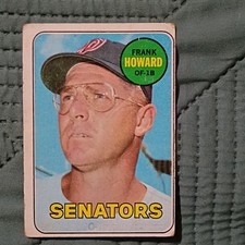 Topps 1969 Frank Howard Washington Senators Baseball Card #170 Base Set