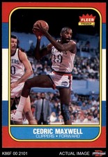 1986 Fleer #70 Cedric Maxwell Clippers Charlotte 8 - NM/MT