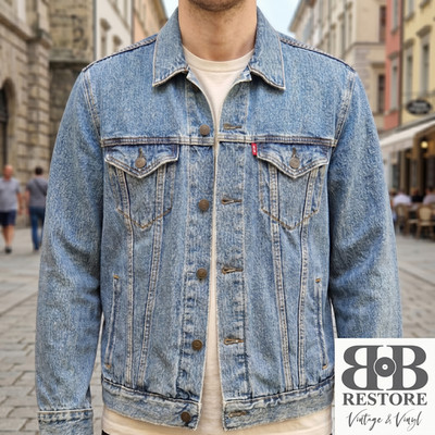 Original Levis Herren Jeansjacke Jeans Gr. L blau