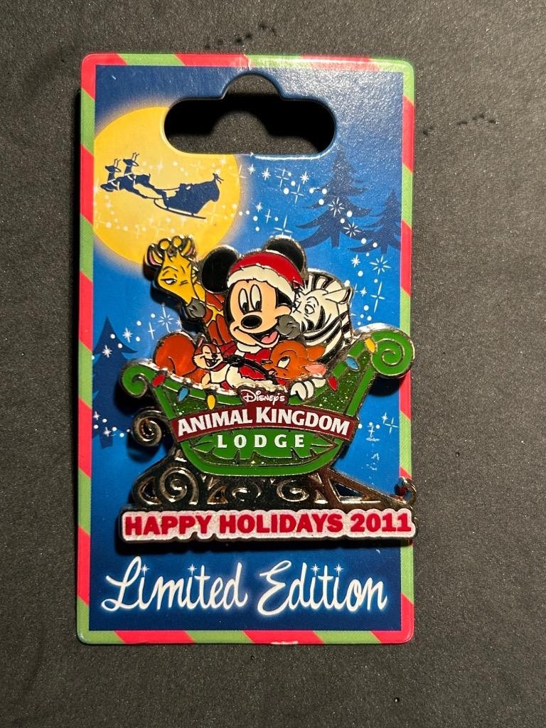 Disney 2011 Animal Kingdom Lodge Resort Mickey Sleigh LE1000 Pin