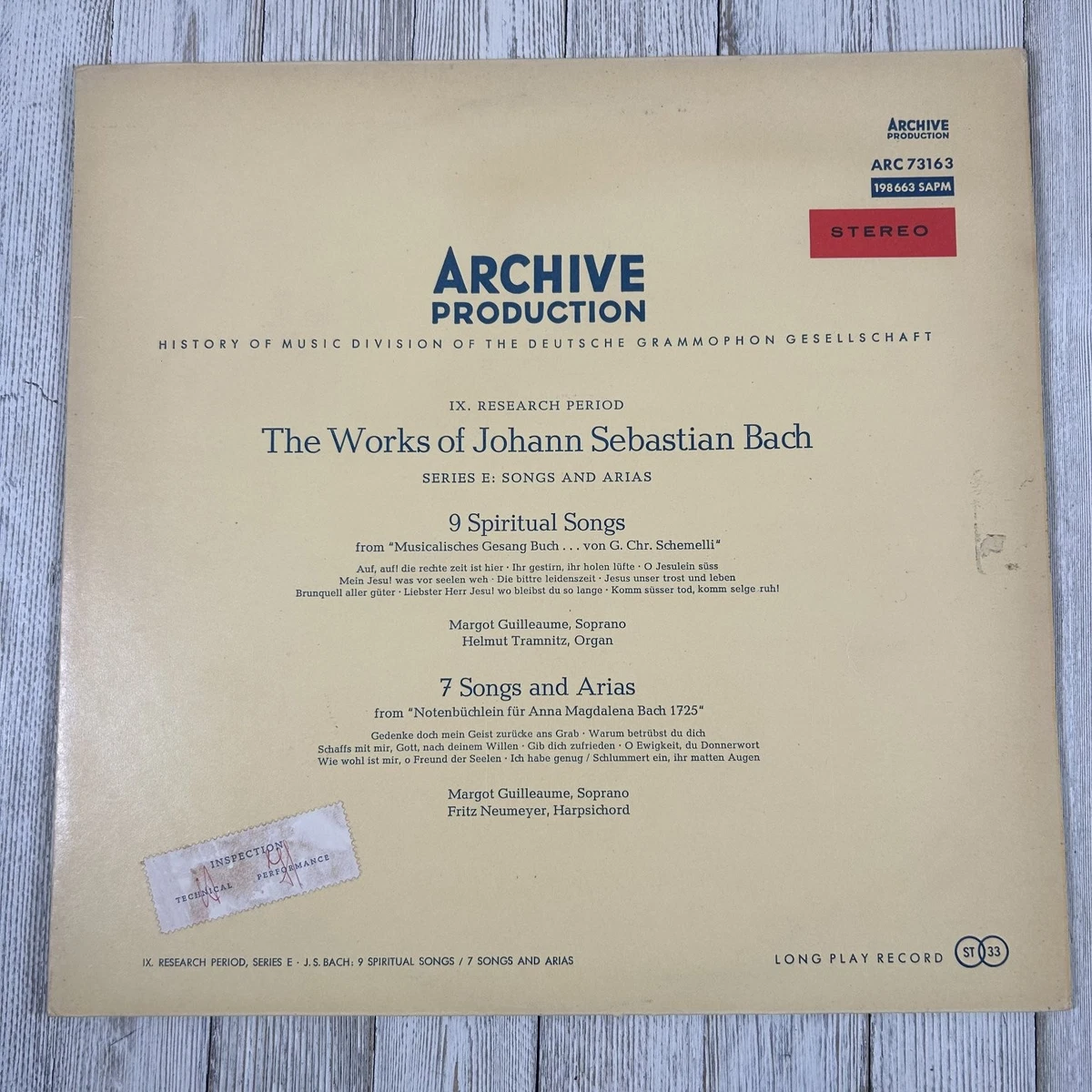 Las mejores ofertas en Archiv Produktion en discos de vinilo | eBay