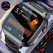 heart blood pressure sugar medical grade bluetooth monitor glucose smart watch62