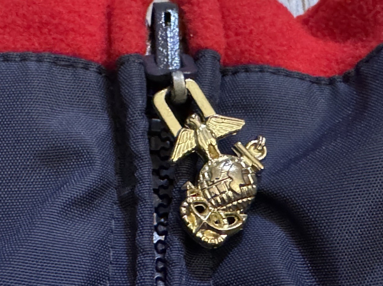 Bradford Exchange USMC Reversible Full Zip Fleece Nylon Jacket Men XL Semper Fi