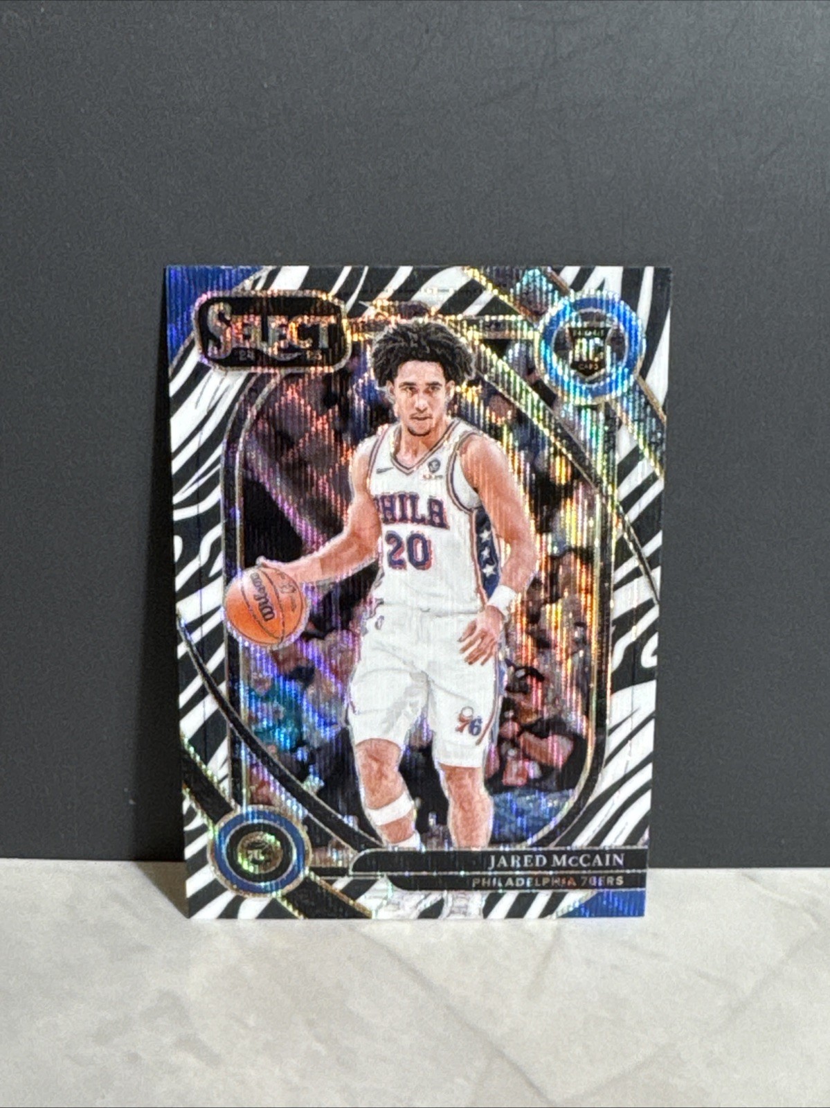 2024-25 Select Jared McCain Courtside SSP Zebra Prizm RC #283 76ers