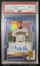 Victor Acosta 2021 1st Bowman Chrome (RC) Blue Refractor Auto /150 - PSA 10