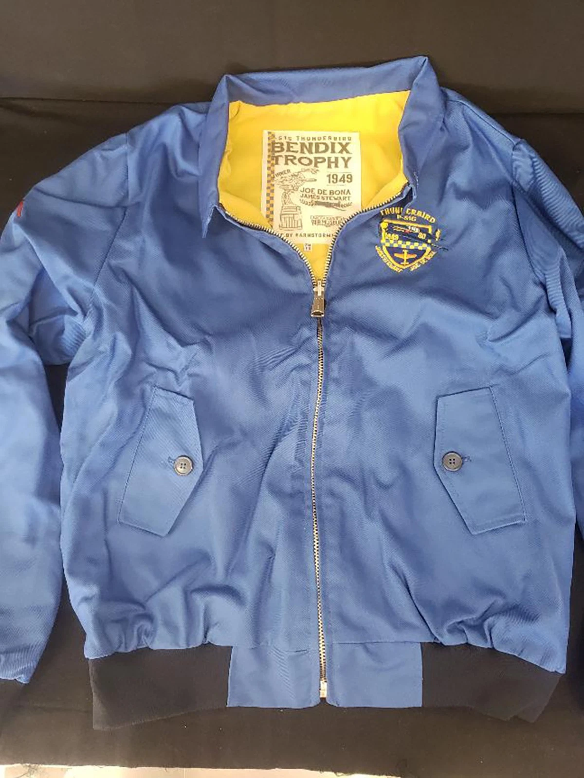 Barnstormer Thunderbird Bendix Air Racing Jacket Blue Unused P-51C Mustang - product detail image 1