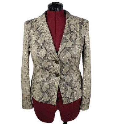 AIRFIELD Jacke Snakeskin Company Blazer Casual Schlangenmuster Beige  