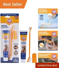 Complete Pet Dental Care Kit for Dogs Beef Flavor Safe for Puppies